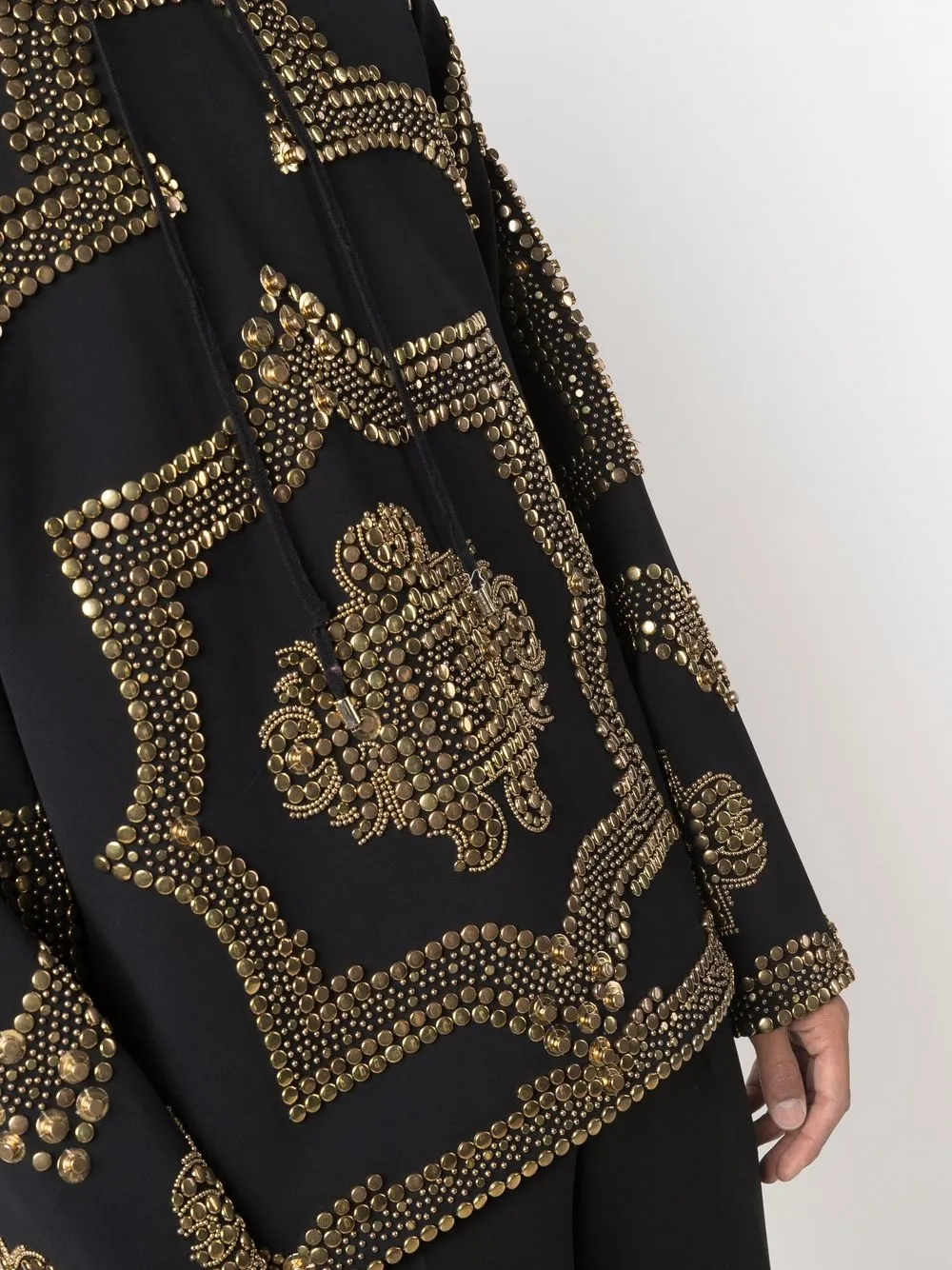фото Balmain худи оверсайз с заклепками