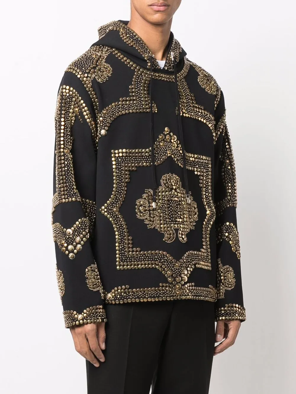 фото Balmain худи оверсайз с заклепками