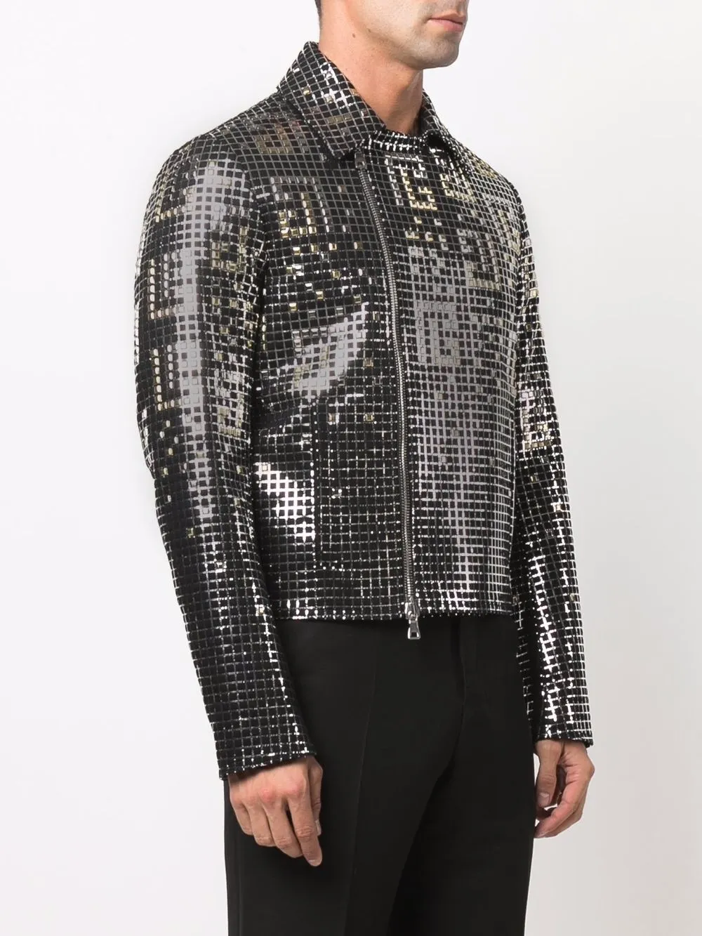 фото Balmain куртка на молнии с монограммой