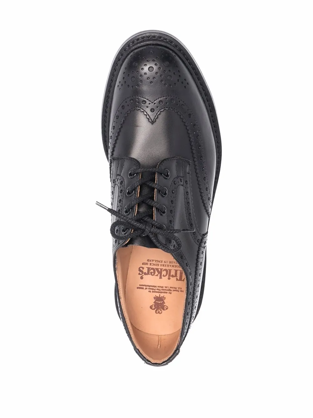 Tricker's Bourtoncalf leren veterschoenen Zwart