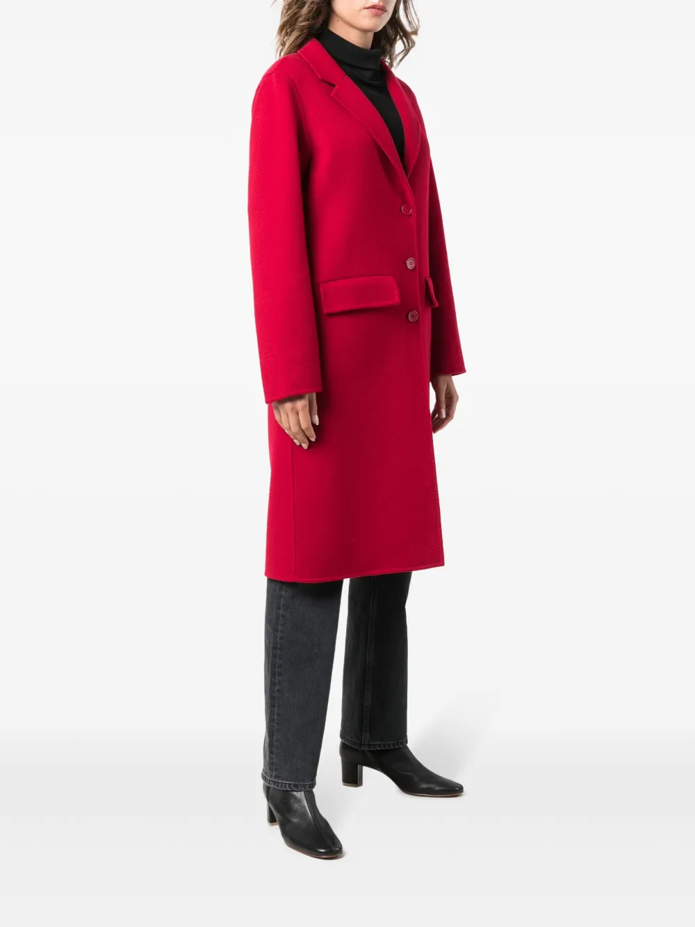 Manteau rouge cintré discount
