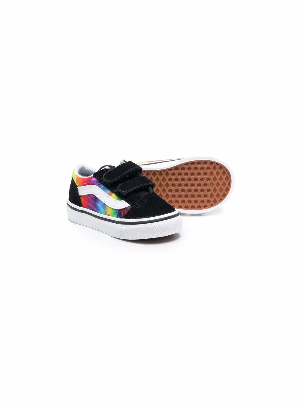 фото Vans kids кеды на липучках с принтом тай-дай