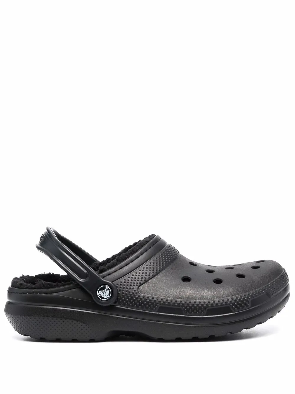 Crocs Classic faux-fur sandals Black