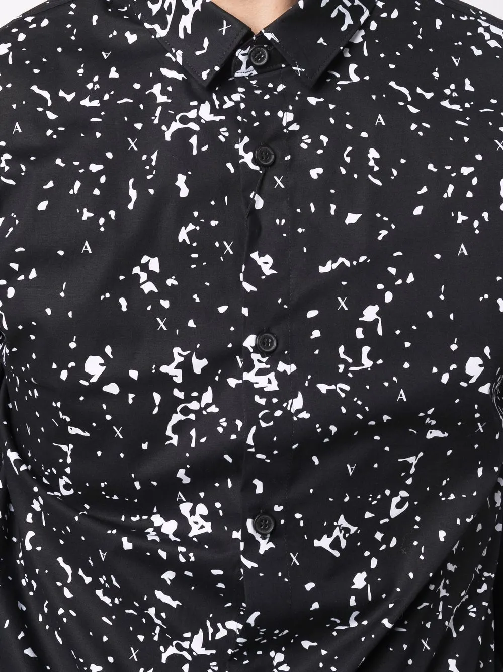 фото Armani exchange рубашка в двух тонах с логотипом