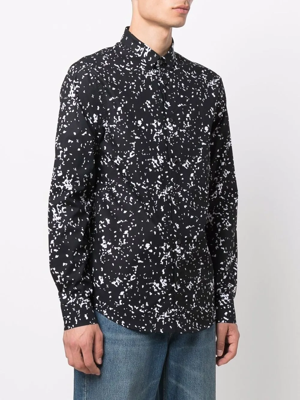 фото Armani exchange рубашка в двух тонах с логотипом