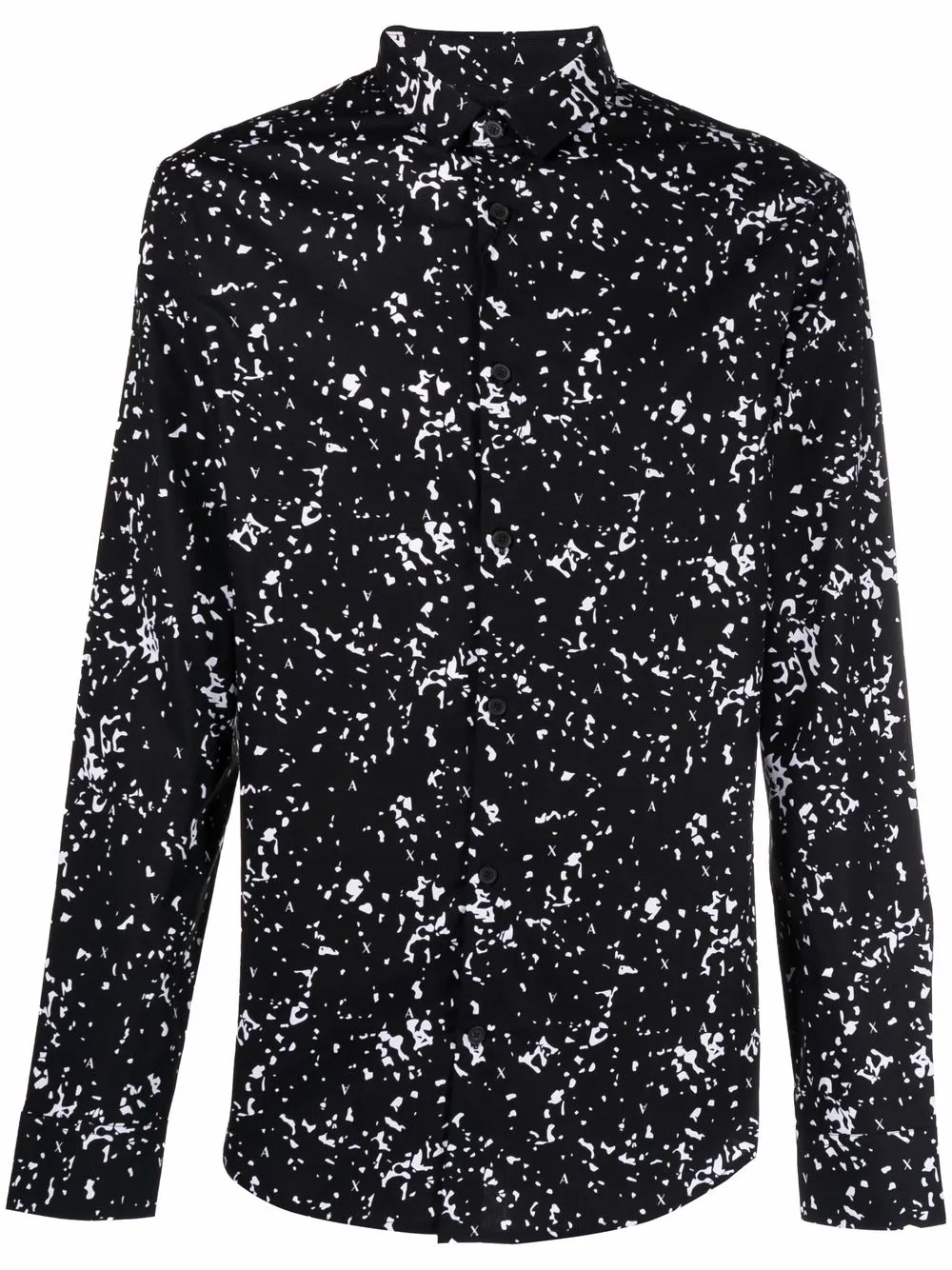 фото Armani exchange рубашка в двух тонах с логотипом
