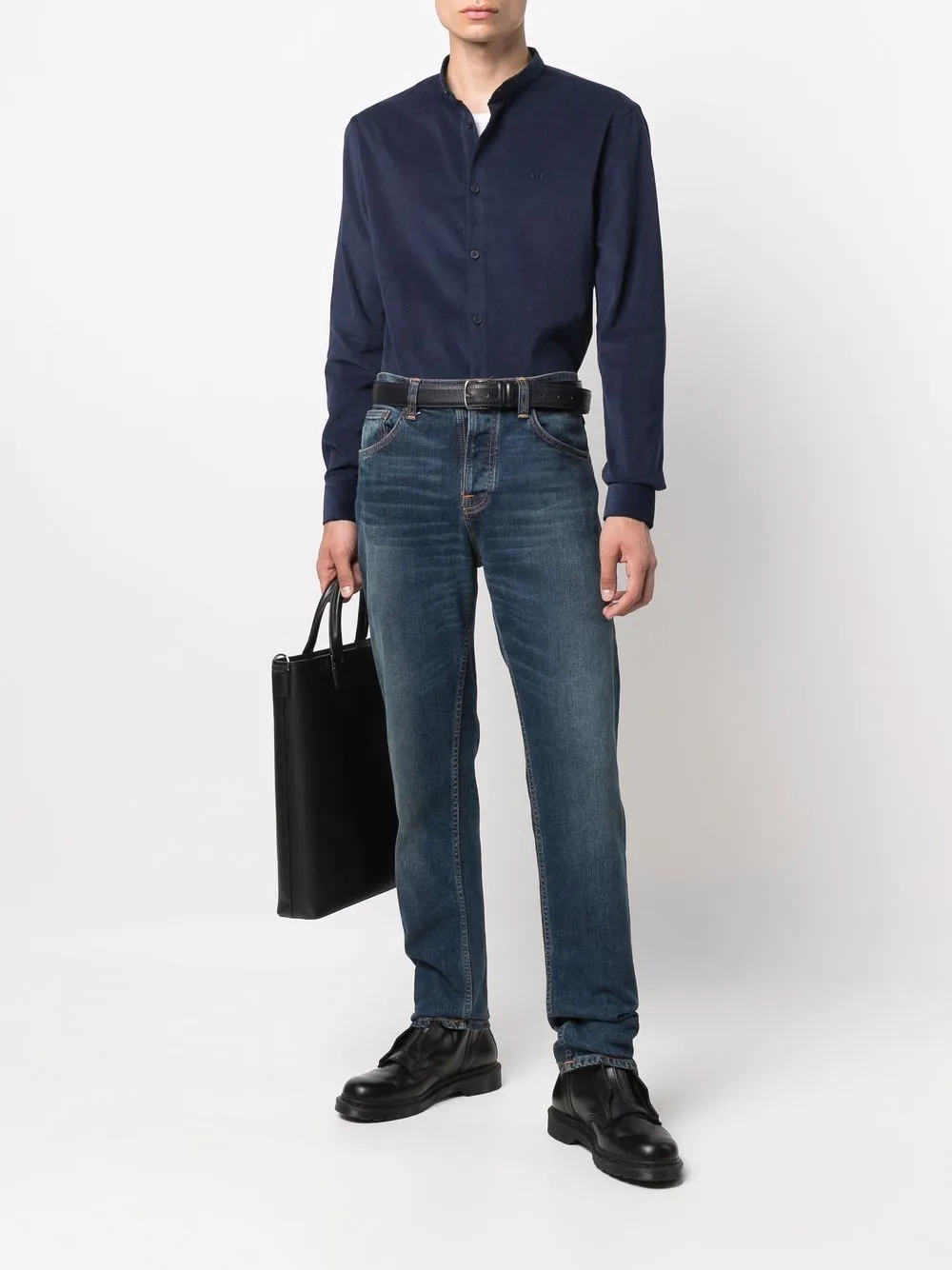 фото Armani exchange рубашка с воротником-стойкой