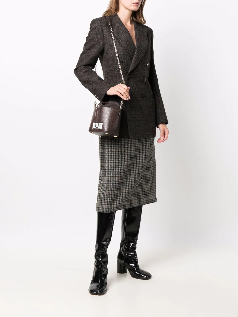 фото Maison margiela сумка-ведро 5ac с нашивкой-логотипом