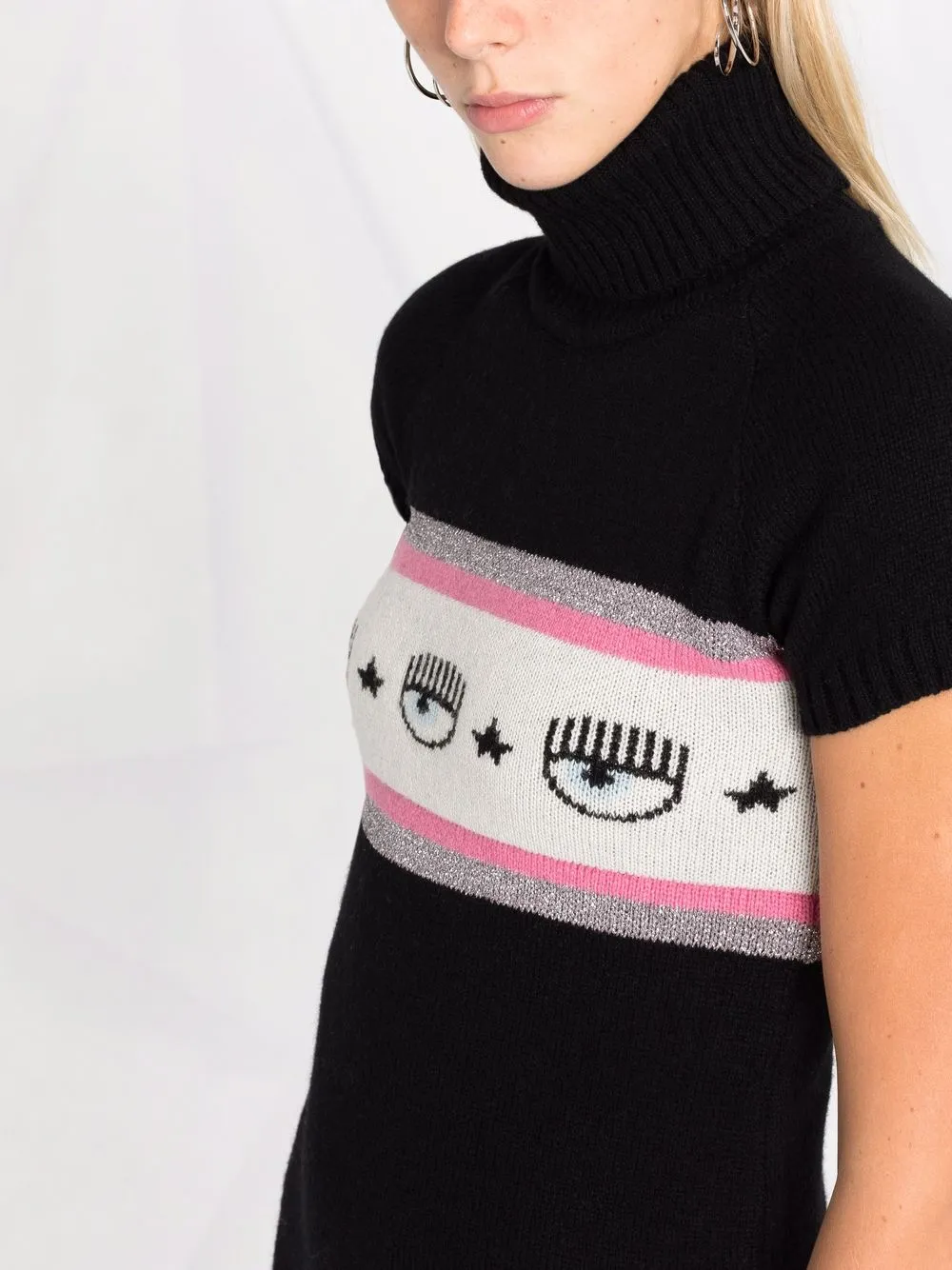 фото Chiara ferragni платье с принтом blinking-eye