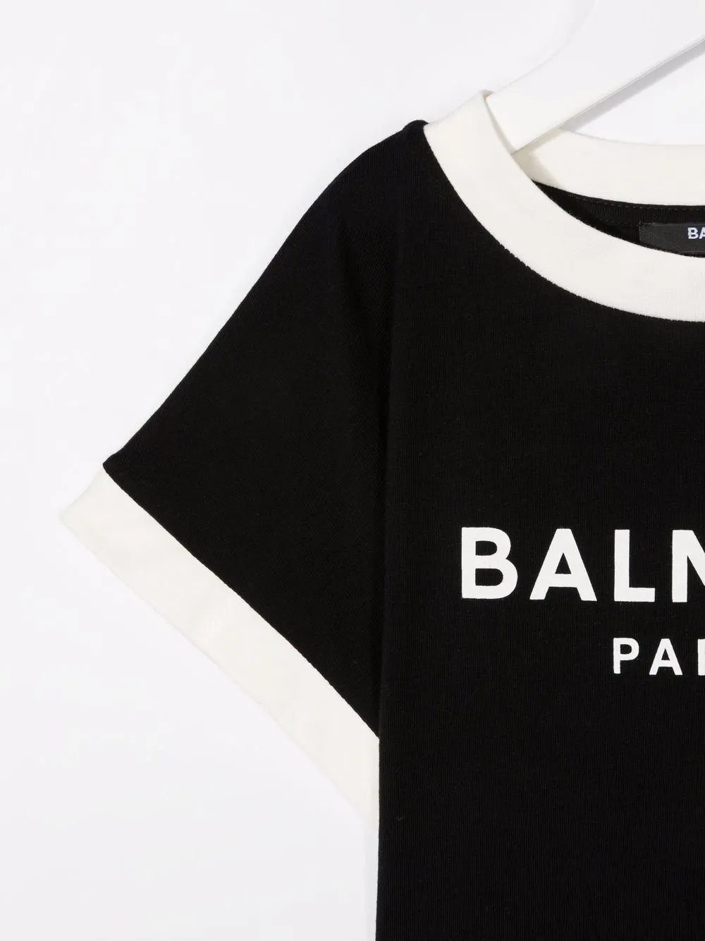 фото Balmain kids укороченная футболка с логотипом