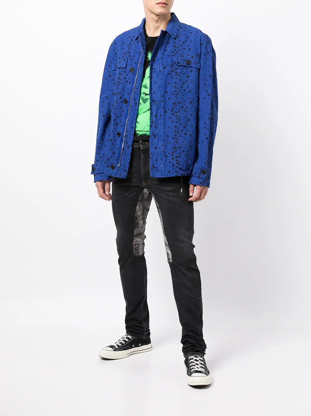 Alchemist Jeans met paisley-print - Blauw