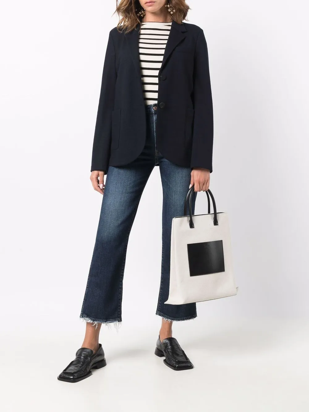 Harris Wharf London Colbert met enkele rij knopen - Blauw