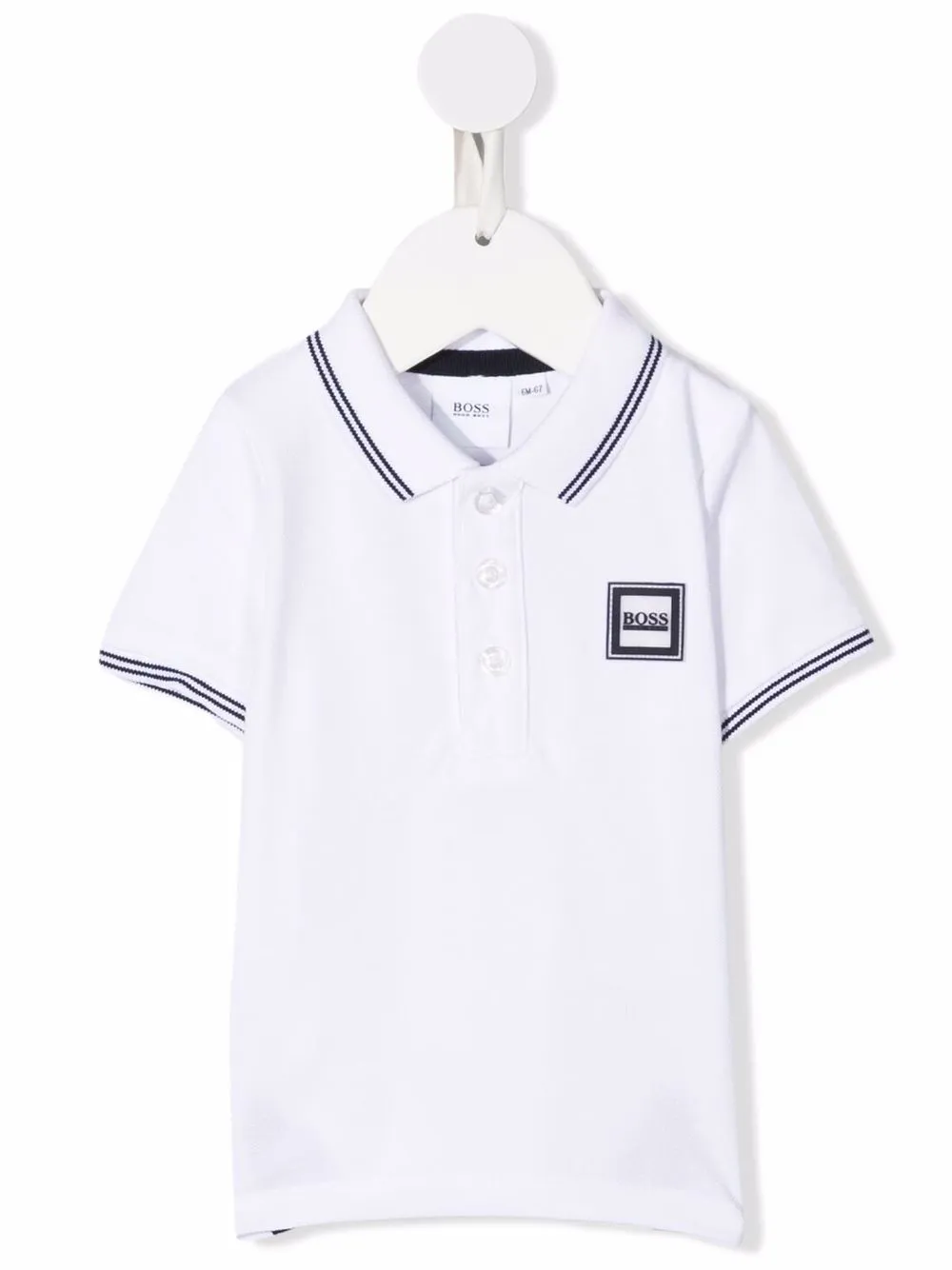 фото Boss kidswear рубашка поло с нашивкой-логотипом