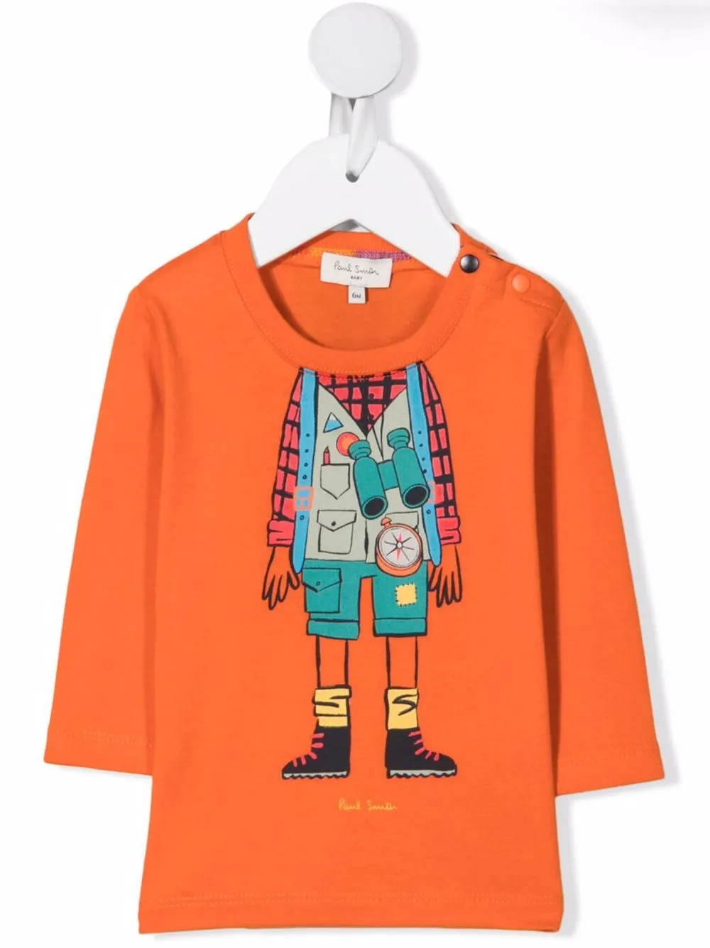

Paul Smith Junior playera con estampado Explorer - Naranja