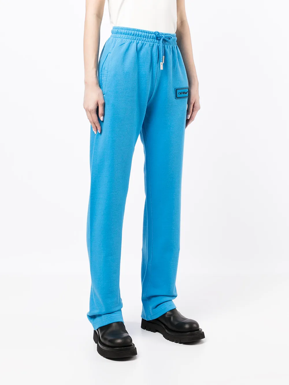 фото Off-white спортивные брюки с нашивкой-логотипом