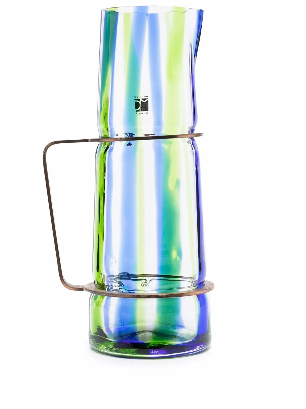 

Carlo Moretti striped glass decanter - Blue