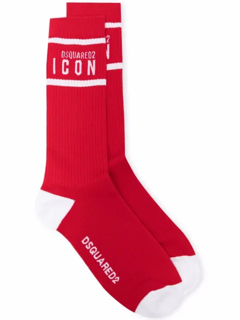 DSQUARED2 Icon ribbed ankle socks