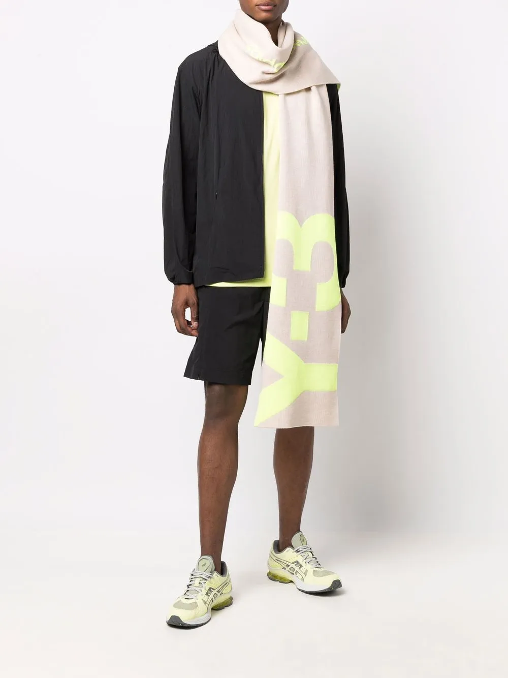 Y-3 Intarsia sjaal - Beige