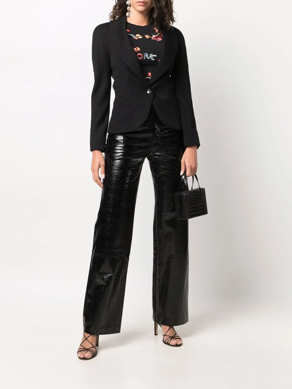 Image 2 of Christian Dior 2008 pre-owned chevron-pattern single-breasted blazer