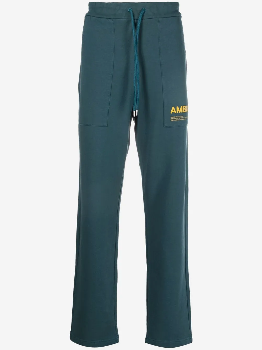 AMBUSH logo印花运动裤 | 绿色 | Image 1
