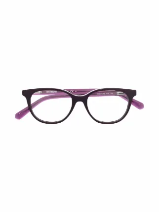 Love Moschino Rectangle logo print Glasses Farfetch