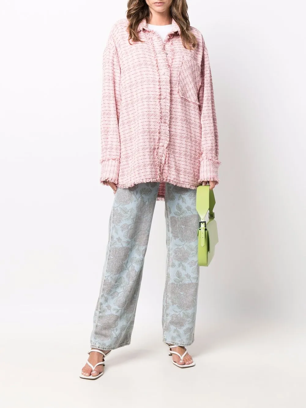 MSGM Blouse met opgestikte zak - Roze