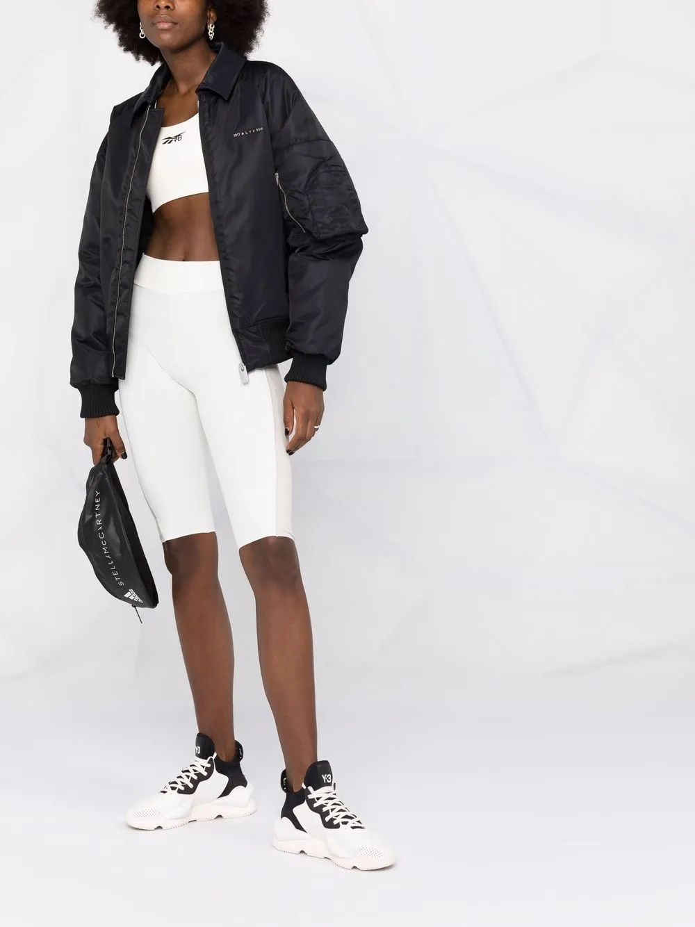 фото Reebok x victoria beckham облегающие шорты с эластичным поясом