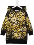 Givenchy Kids animal-print hooded dress - Black