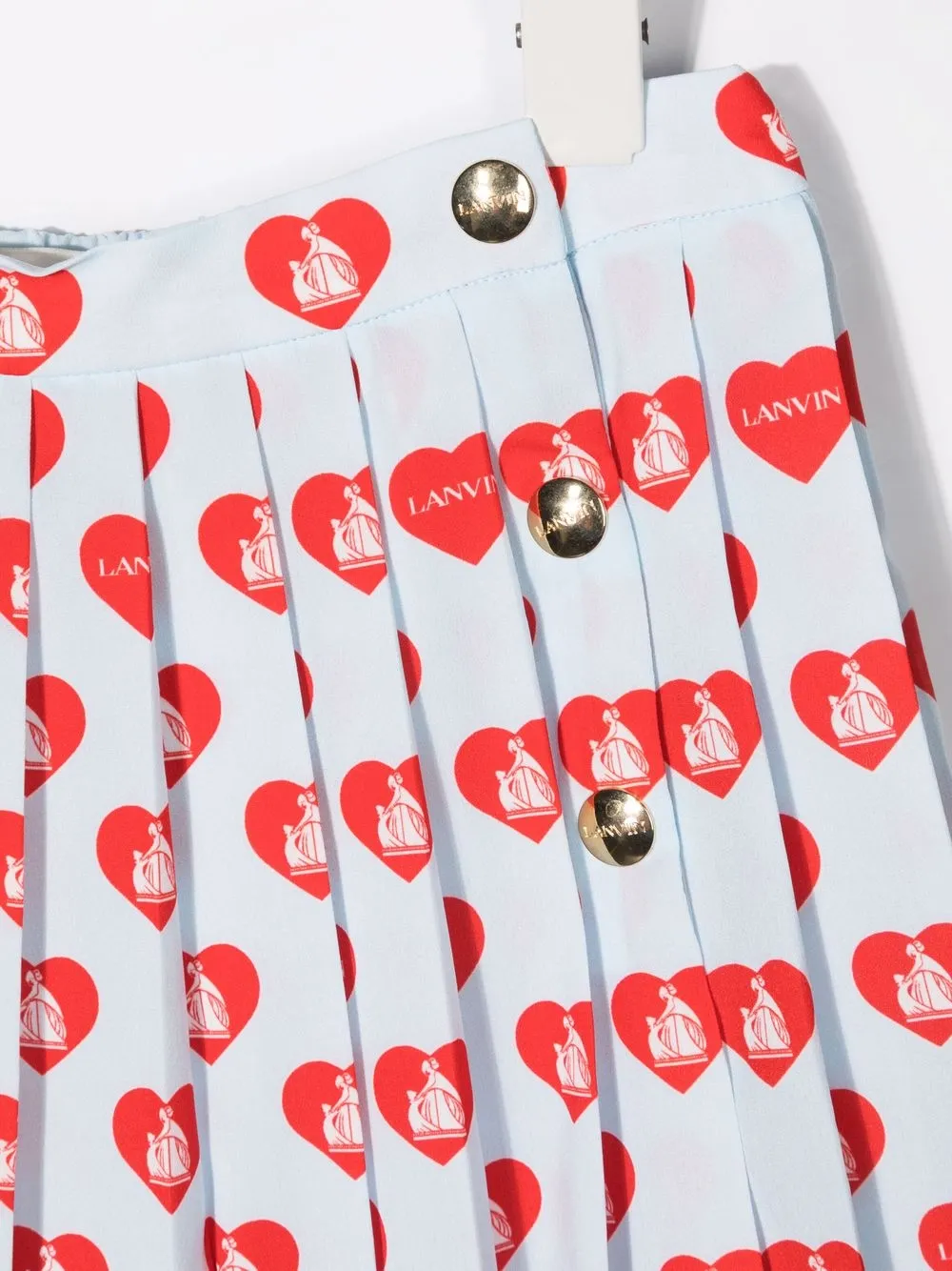 фото Lanvin enfant плиссированная юбка с логотипом