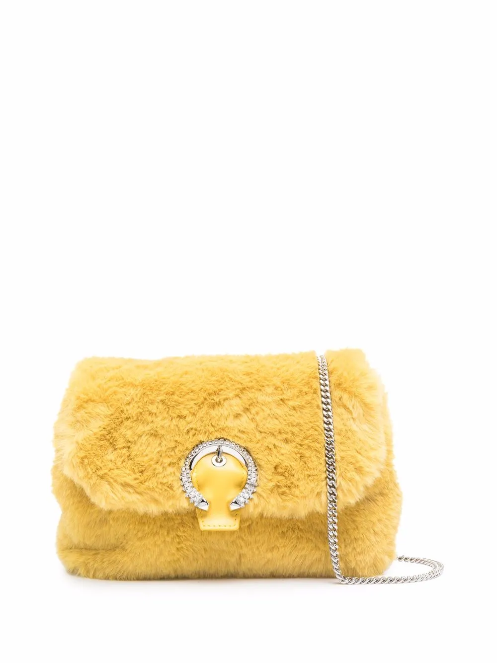 Yellow outlet fur bag