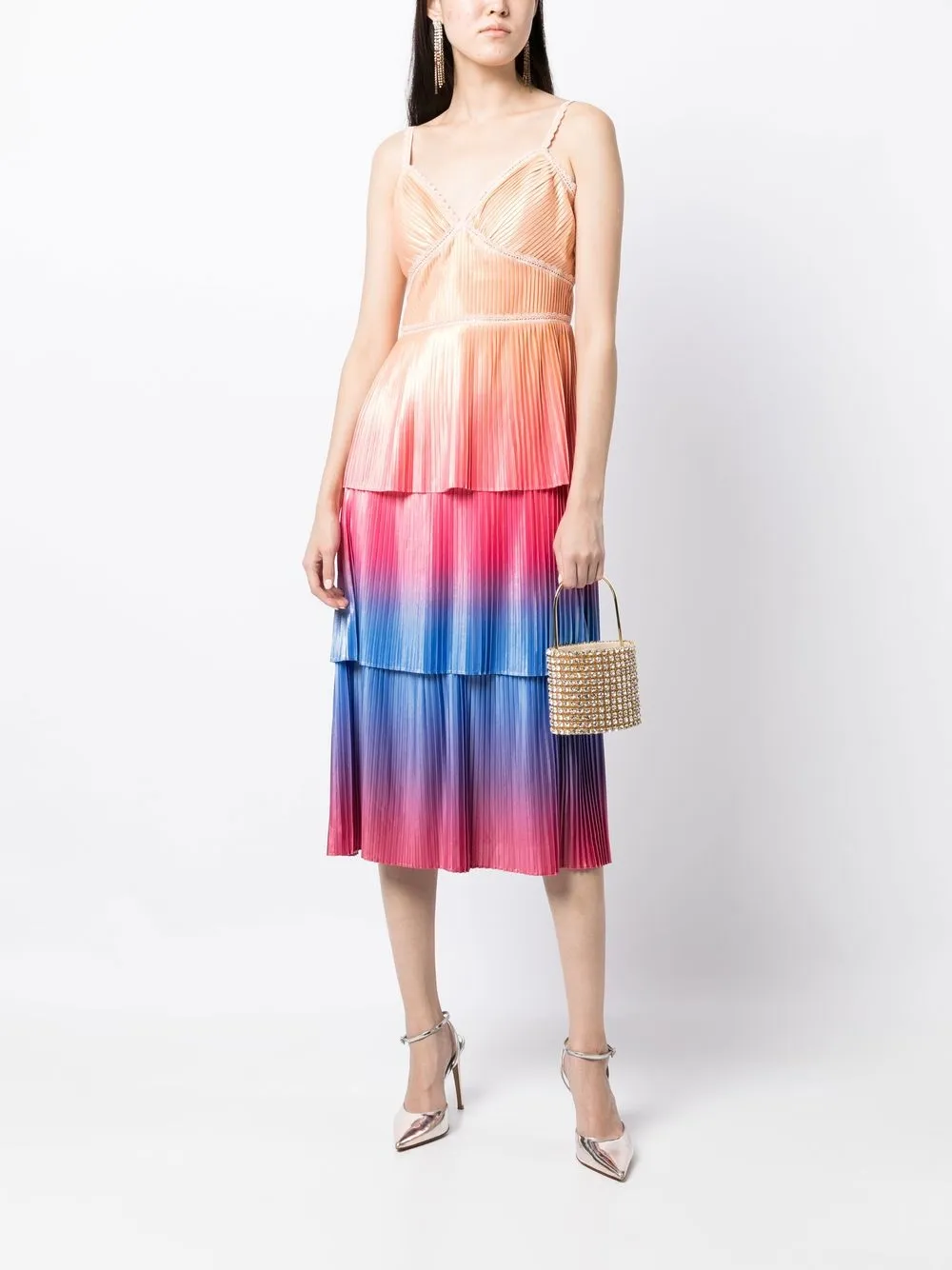 Marchesa Notte Gelaagde mini-jurk - Veelkleurig