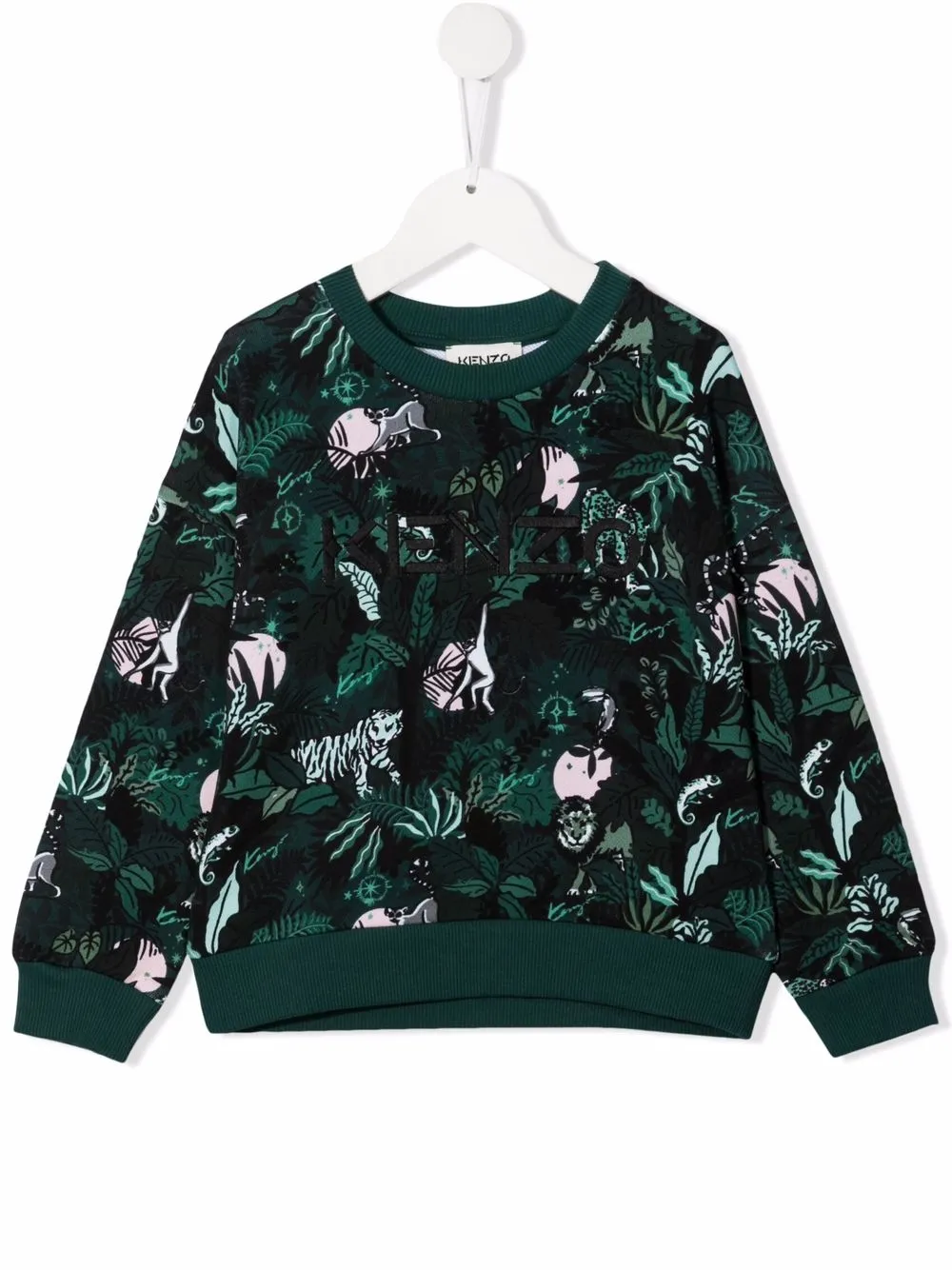 

Kenzo Kids sudadera con animal print - Verde