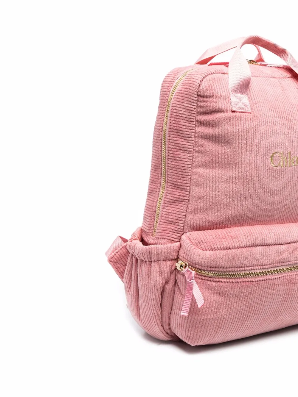 фото Chloé kids вельветовый рюкзак с логотипом