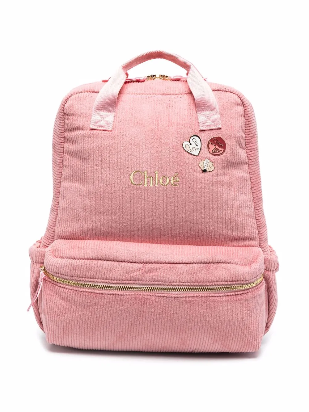 фото Chloé kids вельветовый рюкзак с логотипом