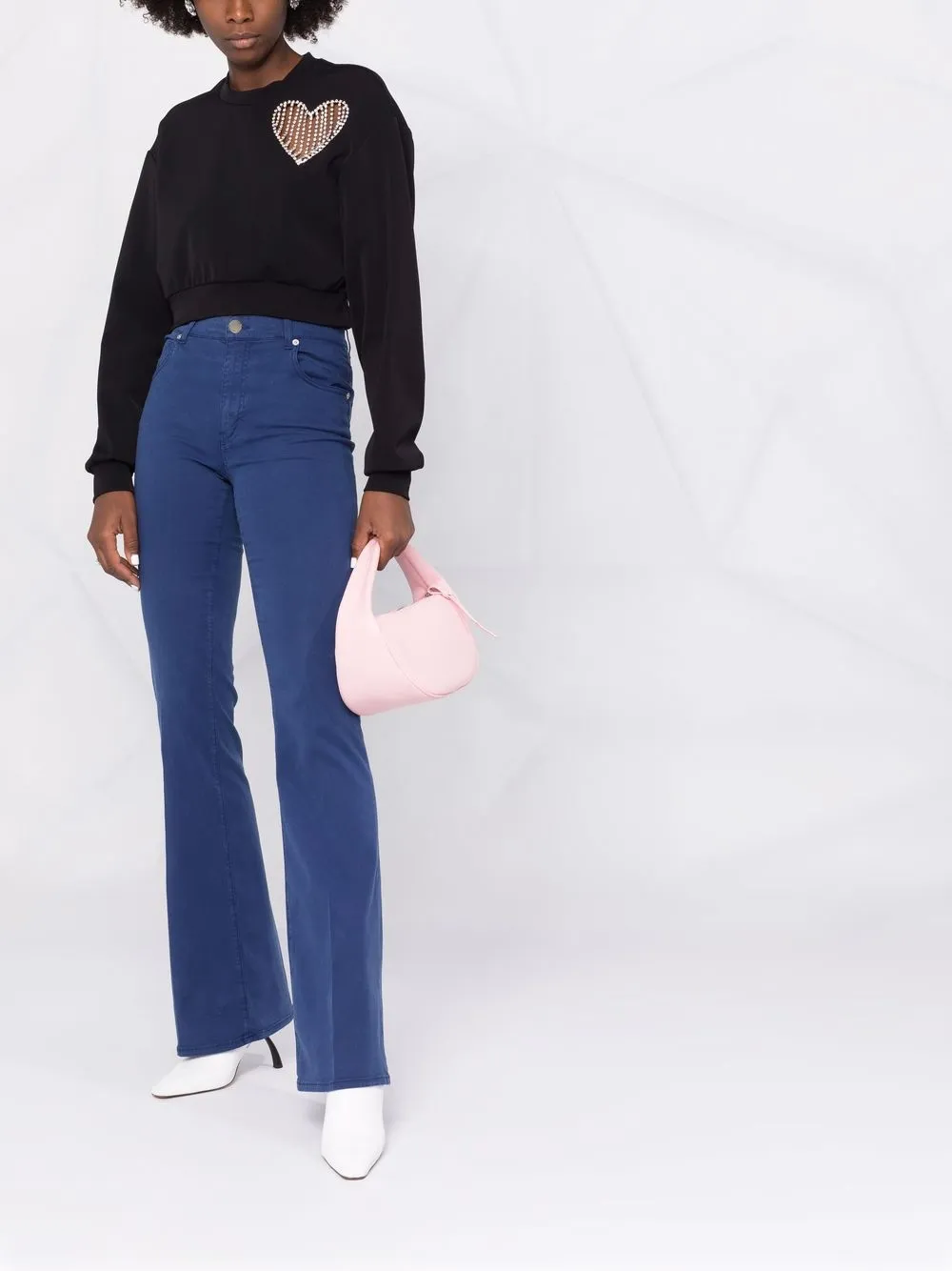 фото Love moschino расклешенные брюки с завышенной талией