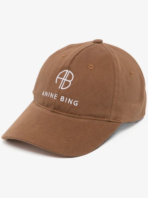 ANINE BING twill embroidered baseball cap