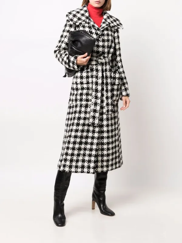 houndstooth belted coat