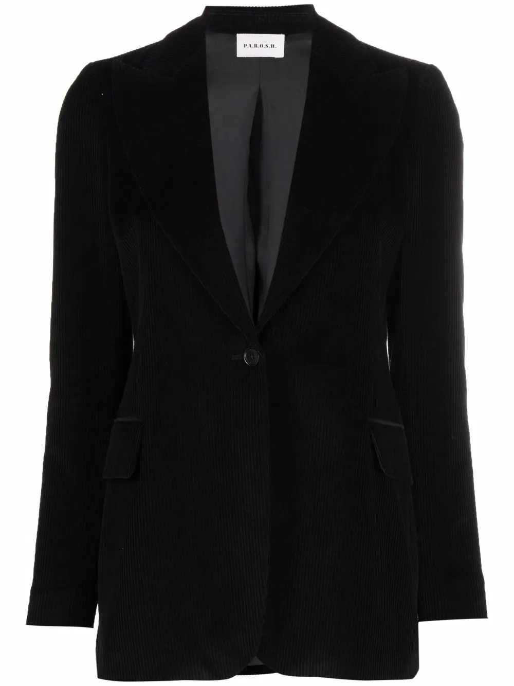 

P.A.R.O.S.H. corduroy single-breasted blazer - Black