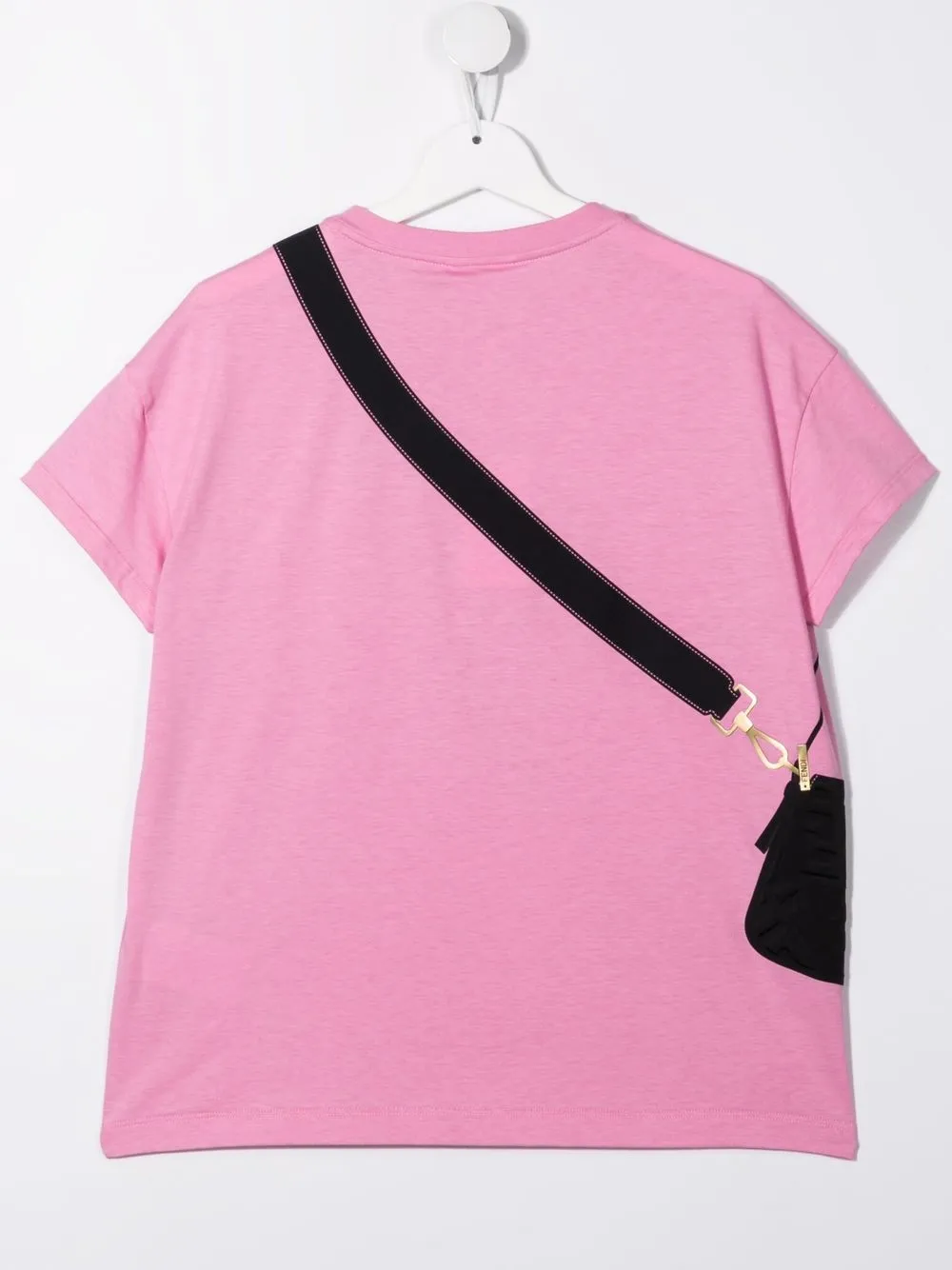 фото Fendi kids футболка с принтом baguette