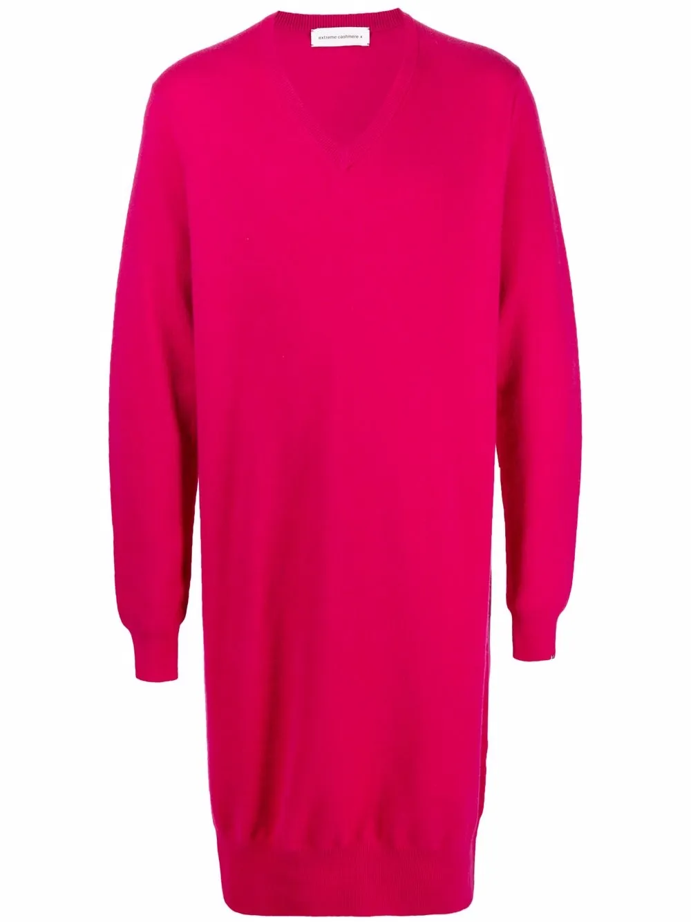 фото Extreme cashmere кашемировое платье-джемпер с v-образным вырезом