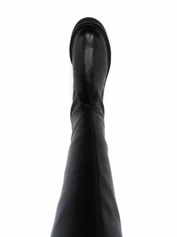 Stuart weitzman lowland black leather outlet