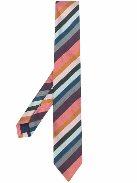 Paul Smith corbata de seda a rayas diagonales