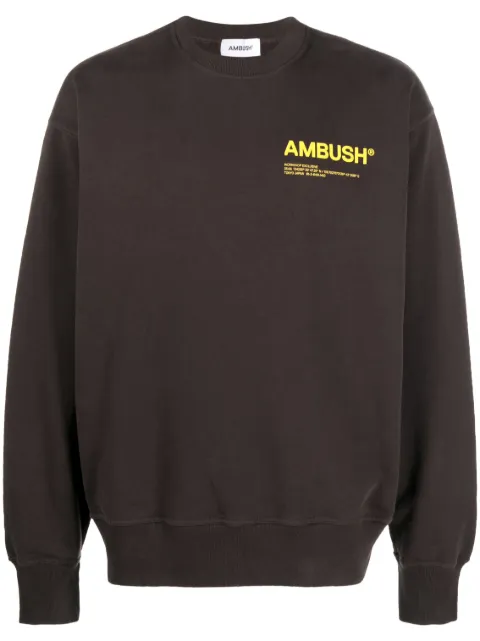 AMBUSH سويت شيرت بأكمام طويلة وطبعة شعار الماركة