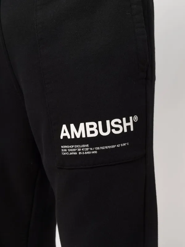 AMBUSH logo-print Track Pants | Black | FARFETCH