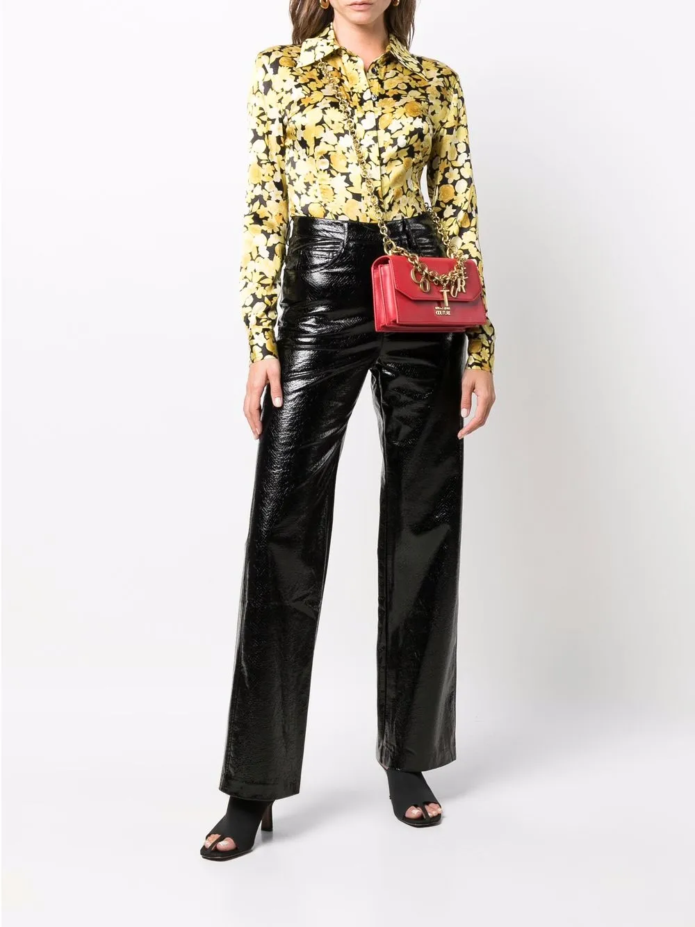 фото Versace jeans couture сумка через плечо с подвеской-логотипом