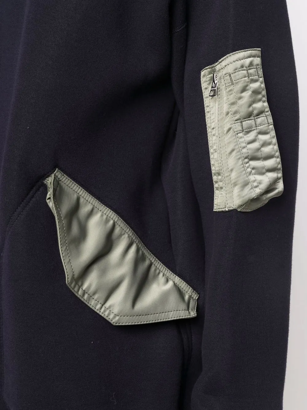 фото Sacai бомбер с круглым вырезом