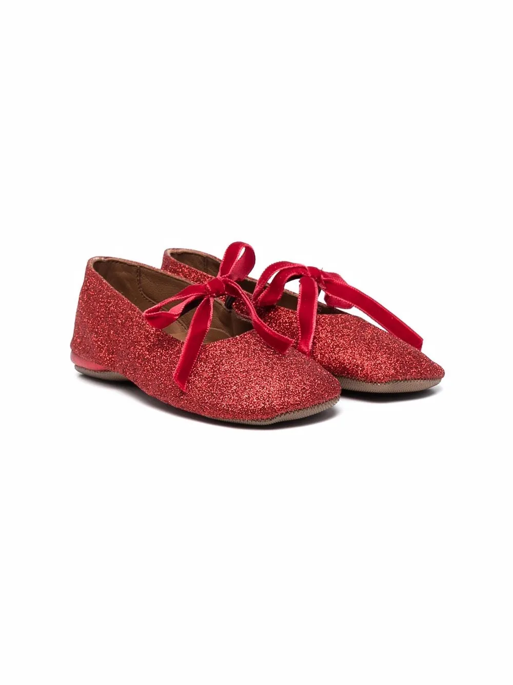 

Pèpè flats con detalle de glitter - Rojo