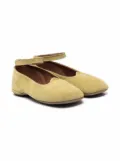 Pèpè suede ankle-strap ballerinas - Green