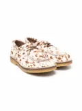 Pèpè cow-print lace-up ballerinas - Neutrals