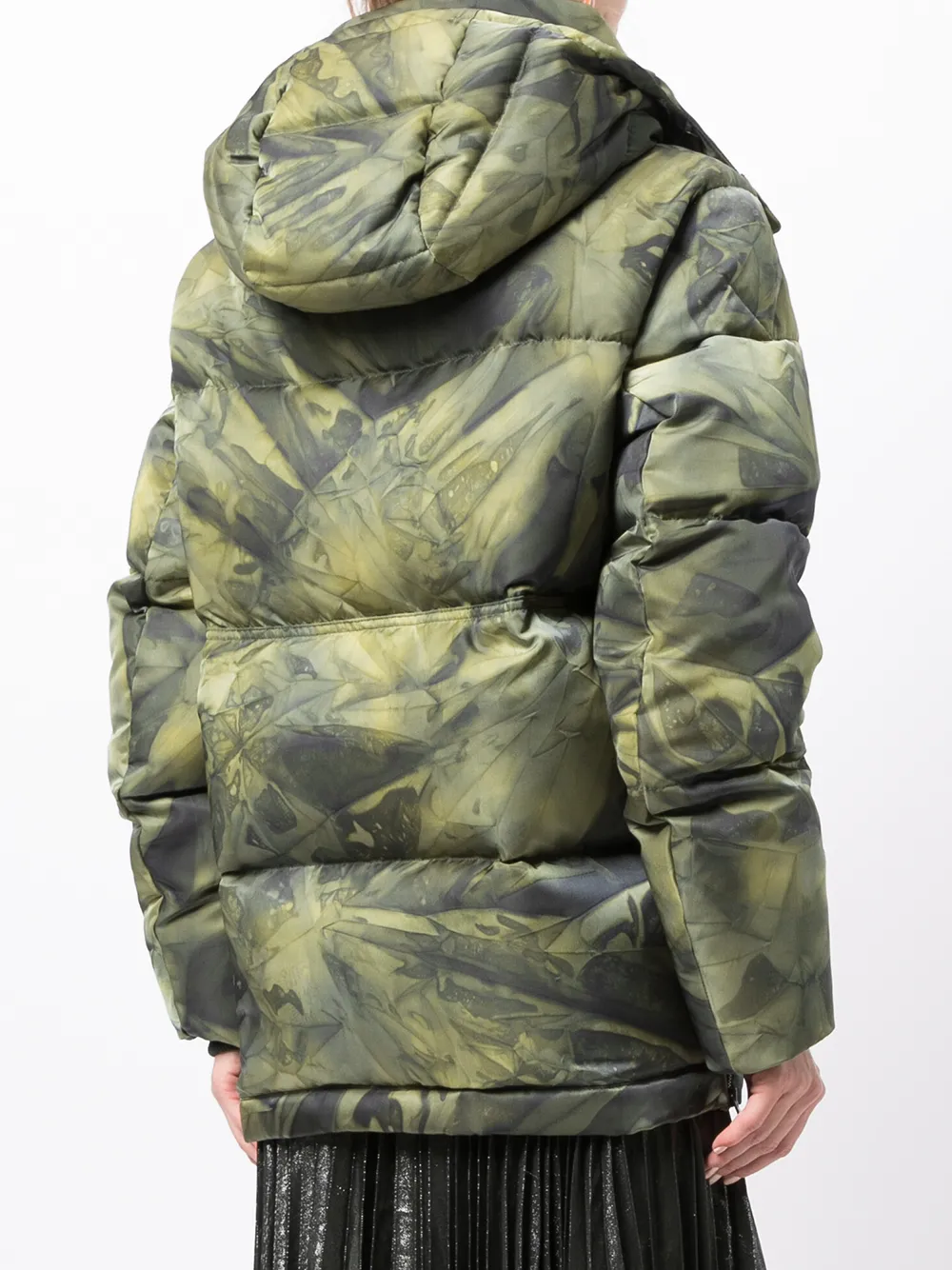 фото Golden goose пуховик с камуфляжным принтом